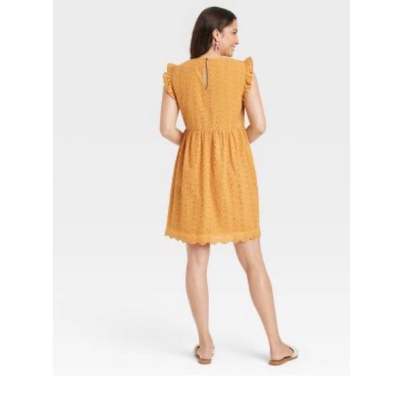 👯♀️Host Pick⚡️Knox Rose Ruffle Sleeve Eyelet A-Line Dress - Picture 3 of 11